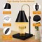 Candle Warmer, Candle Warmer Lamp with Timer Dimmable and Adjustable Height Candle Lamp Warmer Compatible with Jar Candles for Home Decor Electric Wax Melter Warmer, Wooden Base (Black)